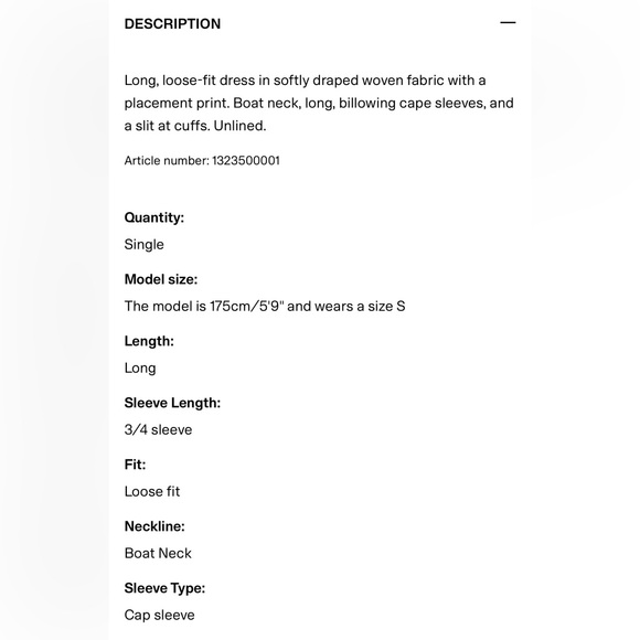 H&M Limited Edition Printed Kaftan Dress (Rust red/Patterned) Sz XXL NWT - Picture 8 of 13